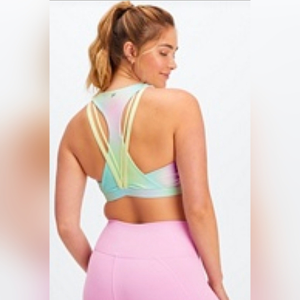 FABLETICS - COLORFUL BOOST MEDIUM IMPACT SPORTS BRA - SIZE S NWT